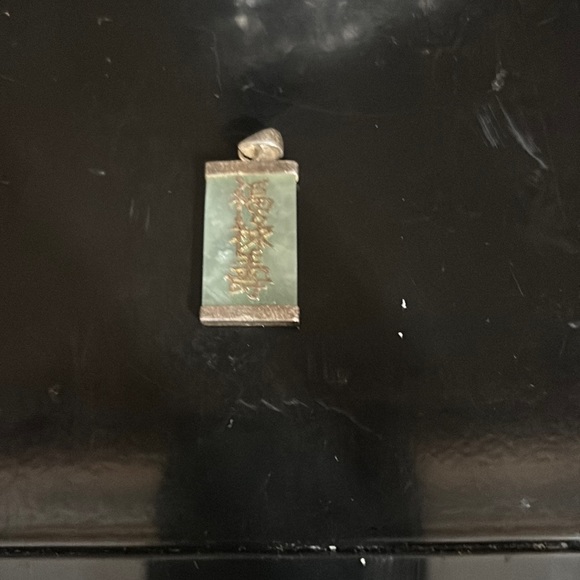 Jade 925 Chinese Pendant - Picture 2 of 4